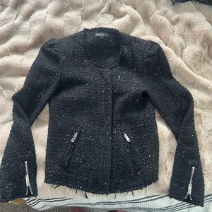 Elegant Black Tweed Jacket